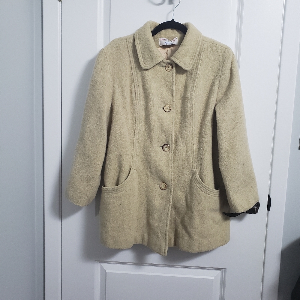 Women's Cream Wool Coat